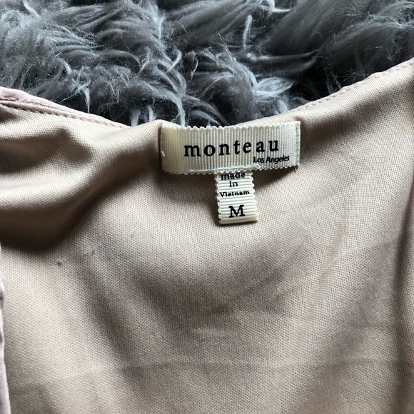 SOLD Silky Flowy champagne top - Picture 4 of 4